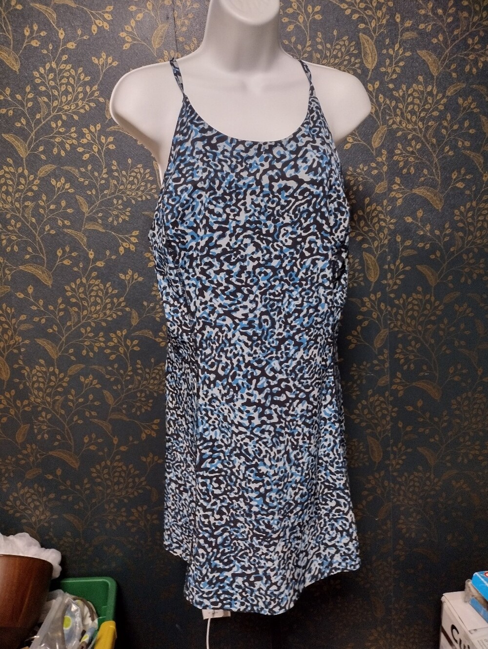 Athleta Infinity Dress Clouded Leopard Blue